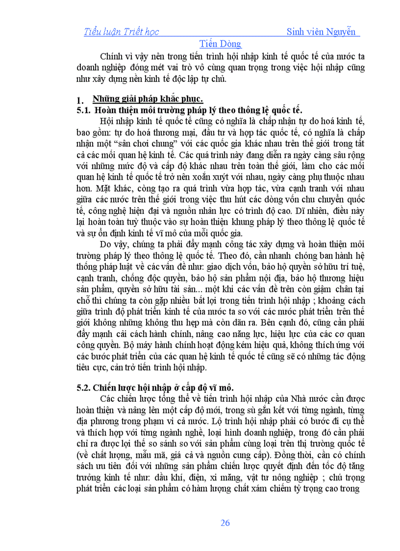 image for page Vận dụng thực tiễn mối liên hệ giữa xây dựng nền kinh tế độc lập tự chủ với vận động hội nhập kinh tế quốc tế ở nước ta trong giai đoạn hiện nay và trong tương laiTriết học