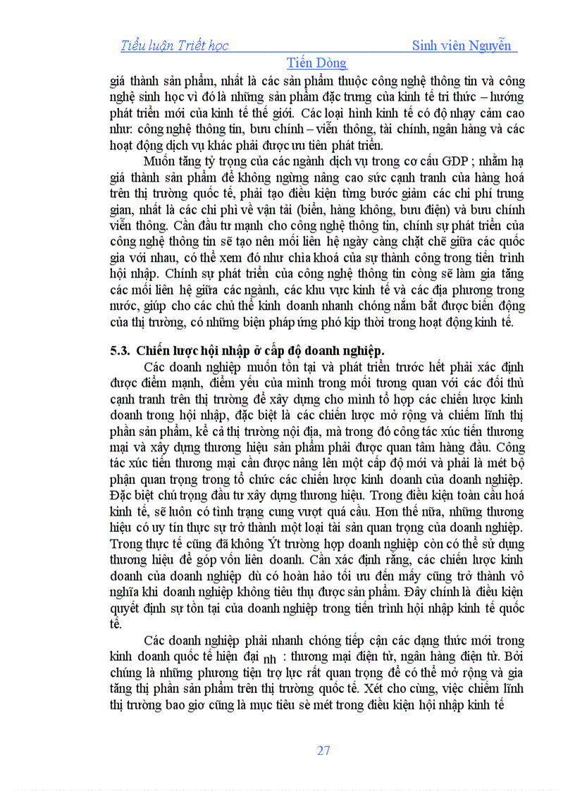 image for page Vận dụng thực tiễn mối liên hệ giữa xây dựng nền kinh tế độc lập tự chủ với vận động hội nhập kinh tế quốc tế ở nước ta trong giai đoạn hiện nay và trong tương laiTriết học