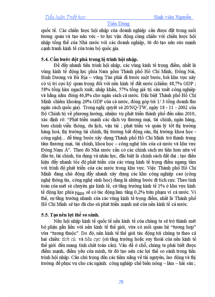 image for page Vận dụng thực tiễn mối liên hệ giữa xây dựng nền kinh tế độc lập tự chủ với vận động hội nhập kinh tế quốc tế ở nước ta trong giai đoạn hiện nay và trong tương laiTriết học