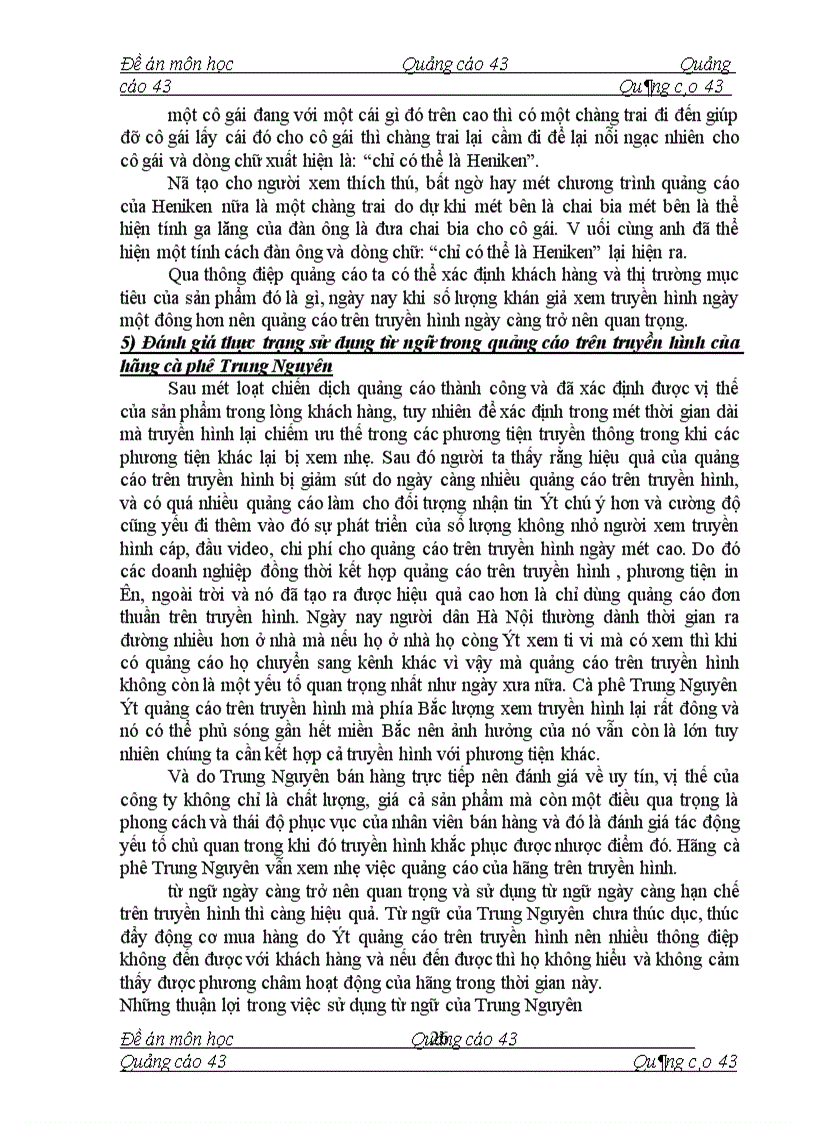 image for page Nghiên cứu việc sáng tạo từ ngữ trong quảng cáo trên truyền hình của hãng cà phê Trung Nguyên tại thị trường Miền Bắc
