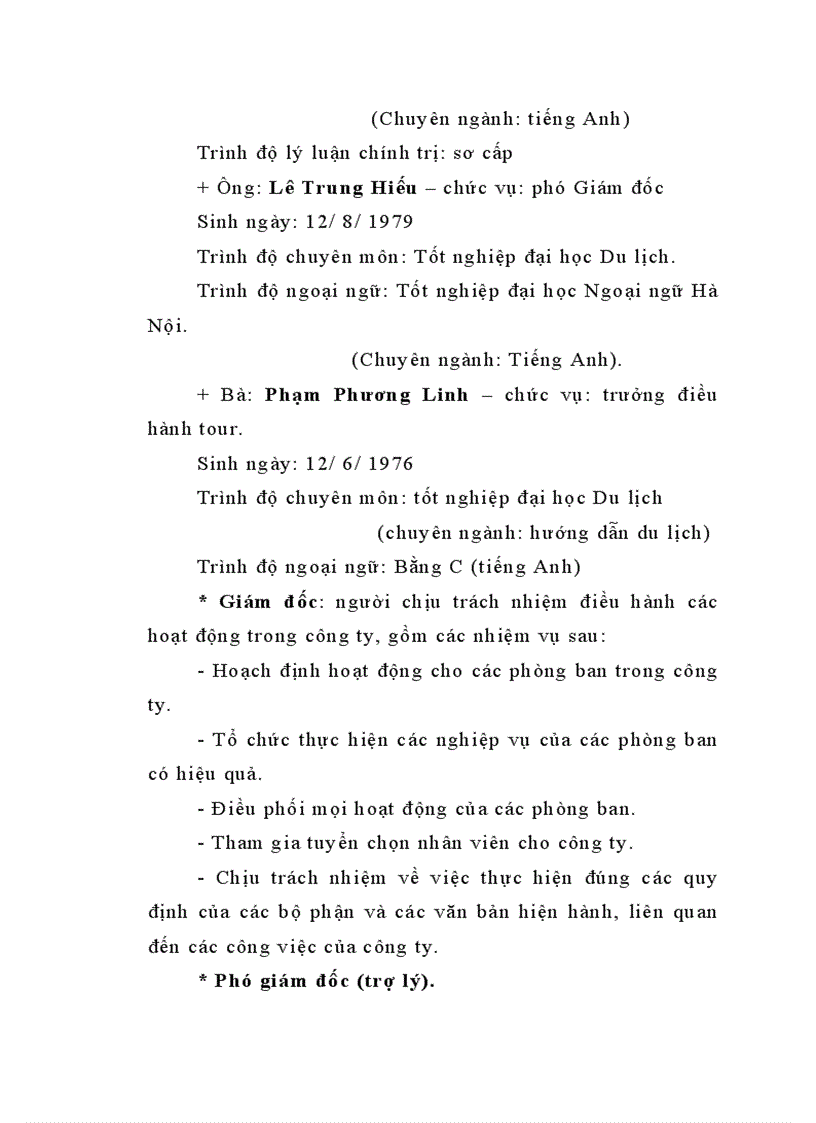 image for page Thực trạng về Công ty TNHH Lữ hành