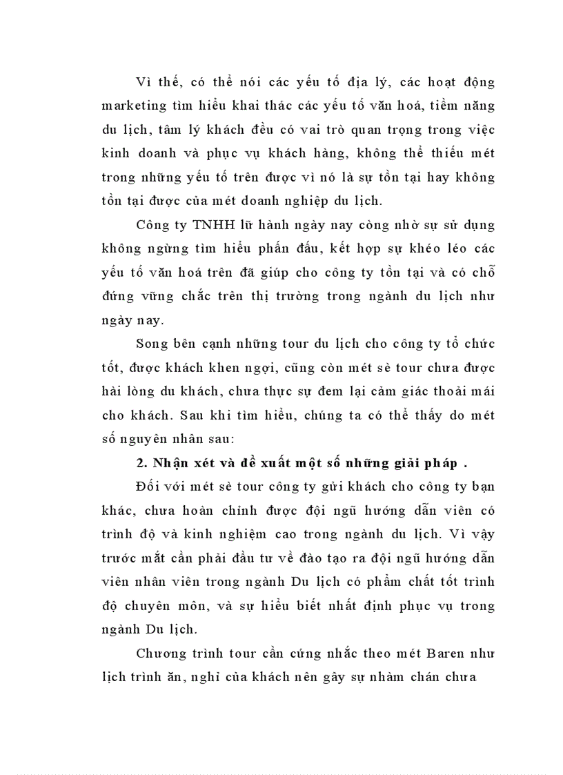 image for page Thực trạng về Công ty TNHH Lữ hành