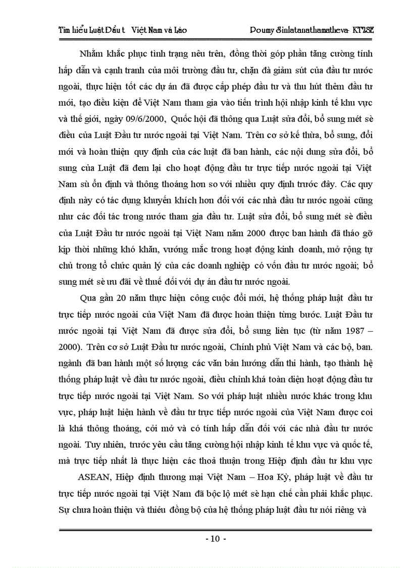 image for page Tìm hiểu pháp luật đầu tư của Việt Nam trong sự so sánh với pháp luật đầu tư của Lào