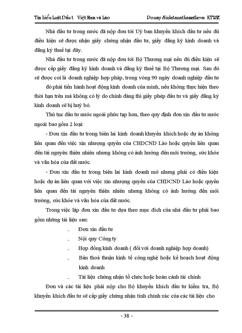 image for page Tìm hiểu pháp luật đầu tư của Việt Nam trong sự so sánh với pháp luật đầu tư của Lào