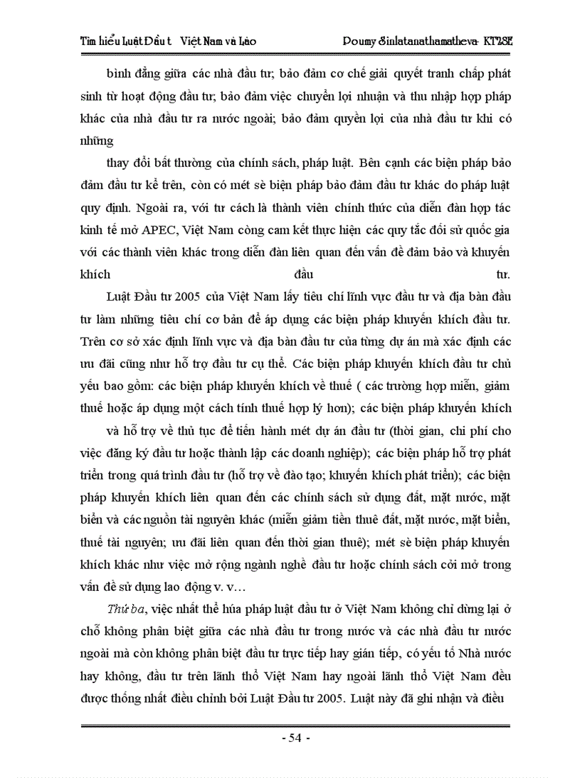 image for page Tìm hiểu pháp luật đầu tư của Việt Nam trong sự so sánh với pháp luật đầu tư của Lào