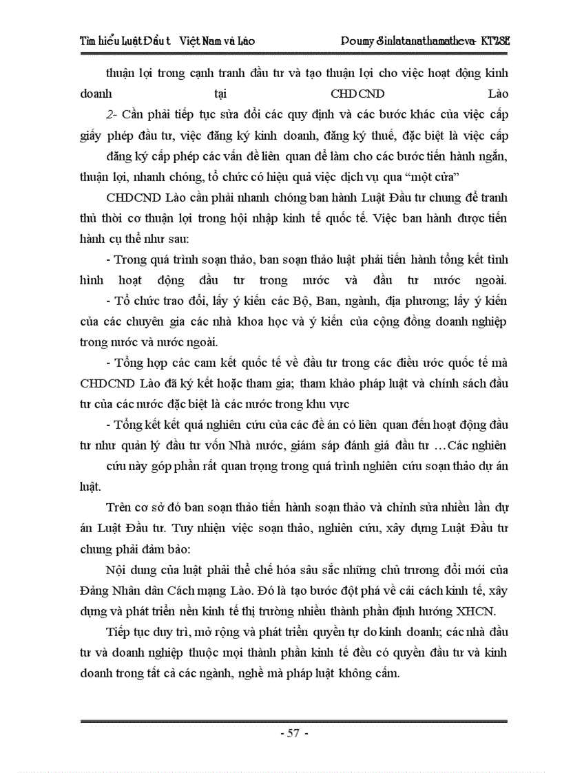 image for page Tìm hiểu pháp luật đầu tư của Việt Nam trong sự so sánh với pháp luật đầu tư của Lào