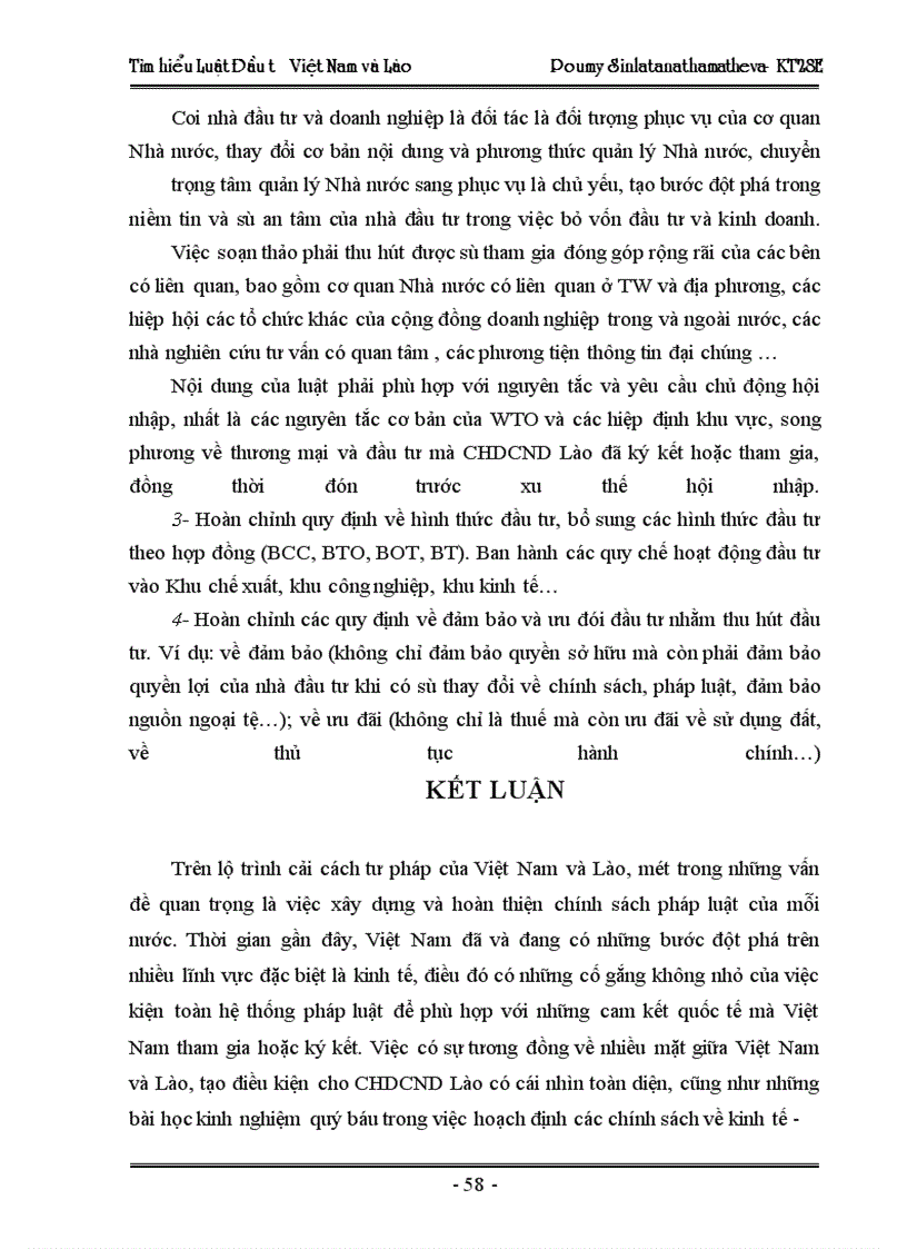 image for page Tìm hiểu pháp luật đầu tư của Việt Nam trong sự so sánh với pháp luật đầu tư của Lào