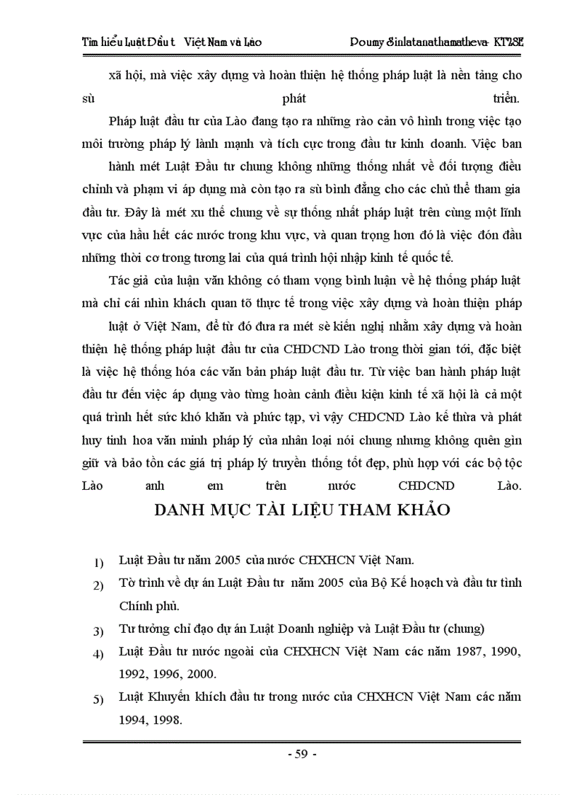 image for page Tìm hiểu pháp luật đầu tư của Việt Nam trong sự so sánh với pháp luật đầu tư của Lào