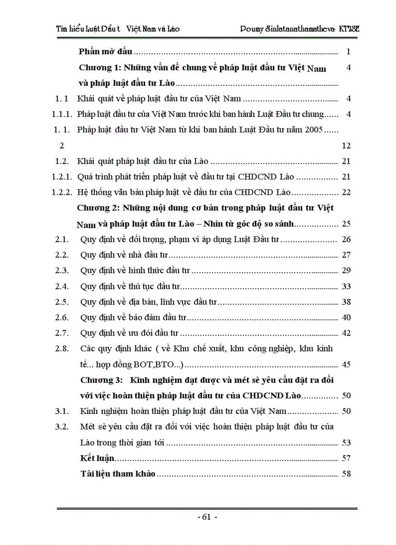 image for page Tìm hiểu pháp luật đầu tư của Việt Nam trong sự so sánh với pháp luật đầu tư của Lào