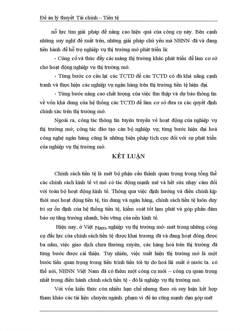 image for page Nghiệp vụ thị trường mở – trong điều hành chính sách tiền tệ