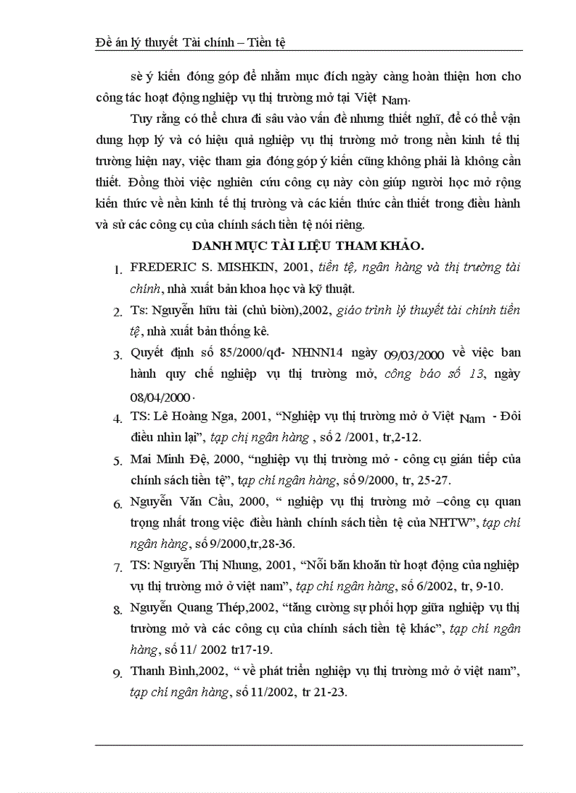 image for page Nghiệp vụ thị trường mở – trong điều hành chính sách tiền tệ