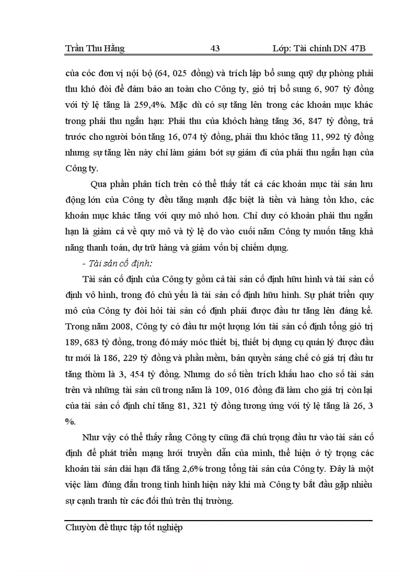 image for page Phân tích thực trạng tài chính của công ty cổ phần viễn thông FPT