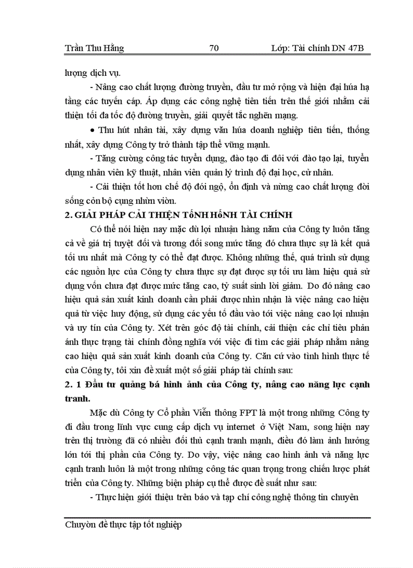 image for page Phân tích thực trạng tài chính của công ty cổ phần viễn thông FPT