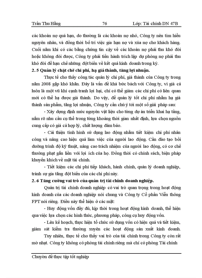 image for page Phân tích thực trạng tài chính của công ty cổ phần viễn thông FPT