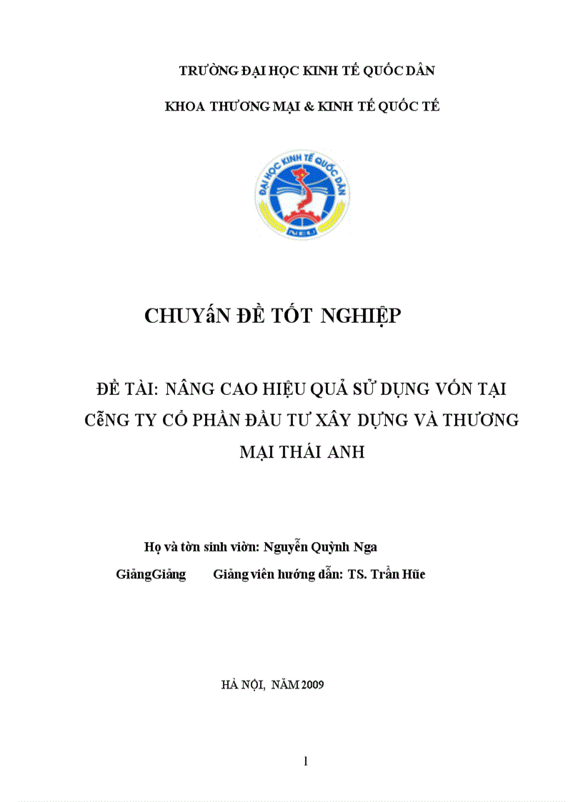 image for page Nâng cao hiệu quả sử dụng vốn tại công ty cổ phần đầu tư xây dựng và thương mại thái anh