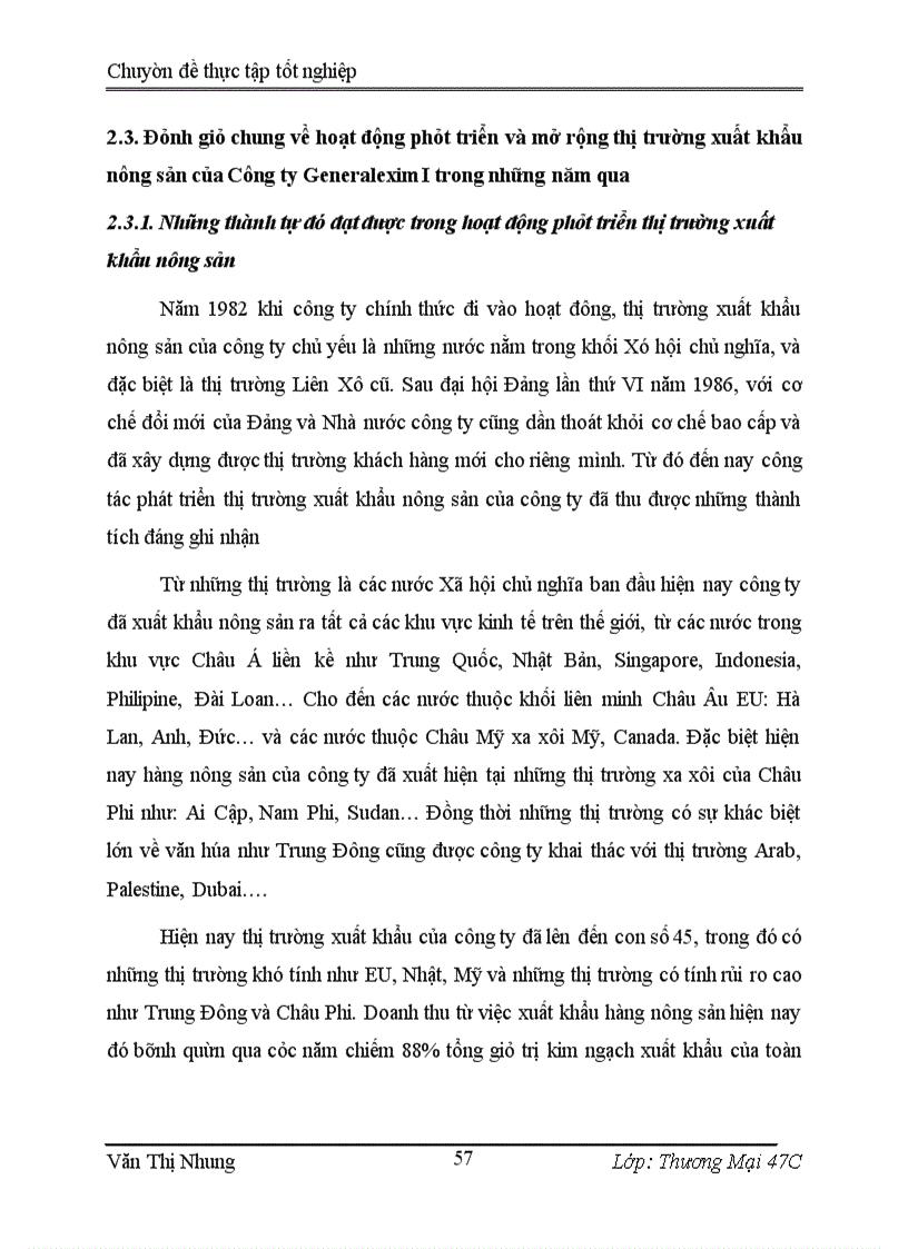 image for page Phát triển và mở rộng thị trường xuất khẩu hàng nông sản tại Công ty Cổ phần xuất nhập khẩu tổng hợp I – GENERALEXIM