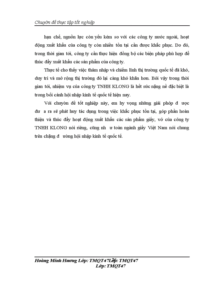 image for page Một số giải pháp nhằm thúc đẩy xuất khẩu sản phẩm giấy, vở của công ty TNHH KLONG