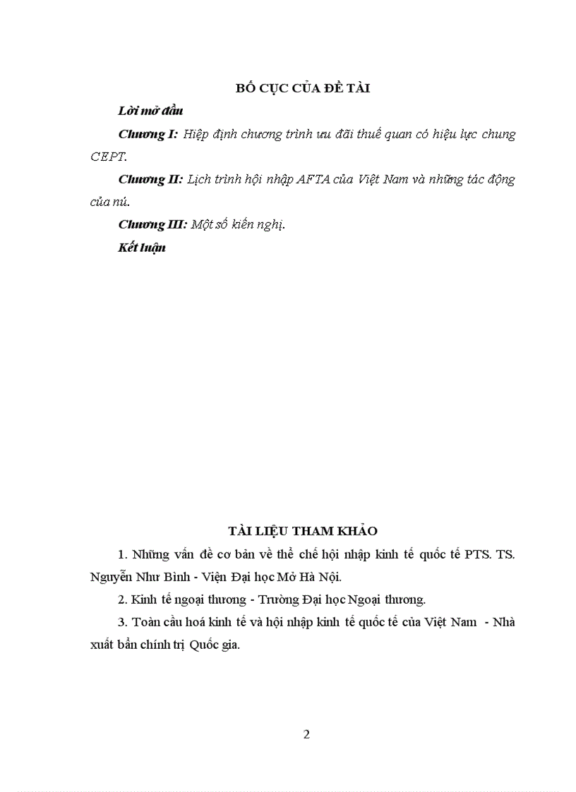image for page Hiệp định chương trình ưu đãi thuế quan có hiệu lực chung CEPT