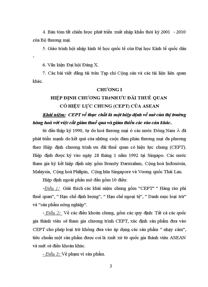 image for page Hiệp định chương trình ưu đãi thuế quan có hiệu lực chung CEPT
