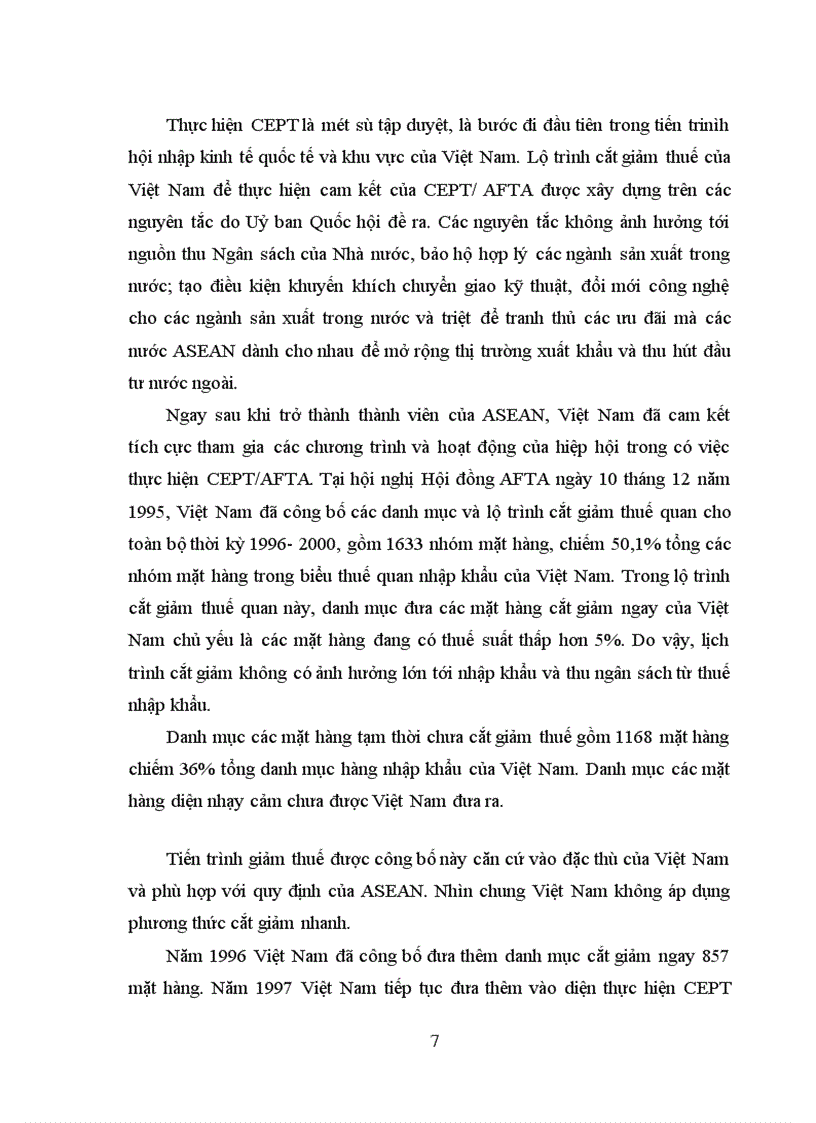 image for page Hiệp định chương trình ưu đãi thuế quan có hiệu lực chung CEPT