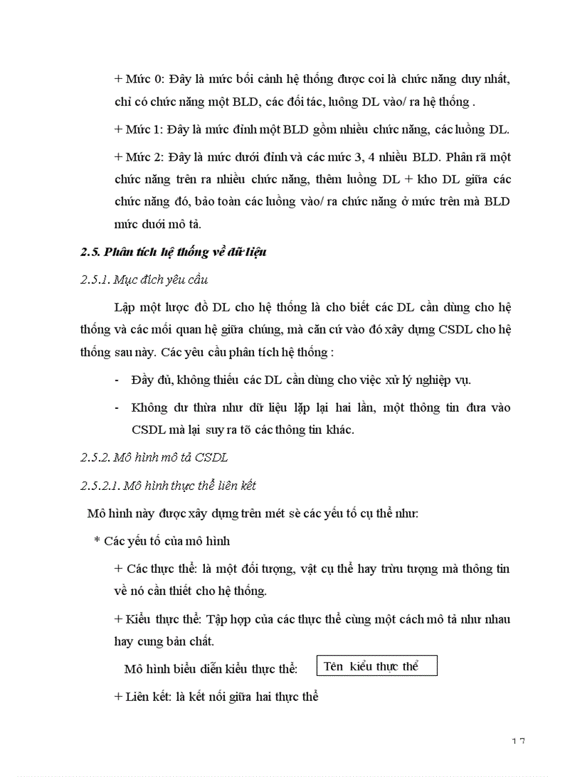 image for page Mô hình thực thể của hệ thống tính cước điện thoại