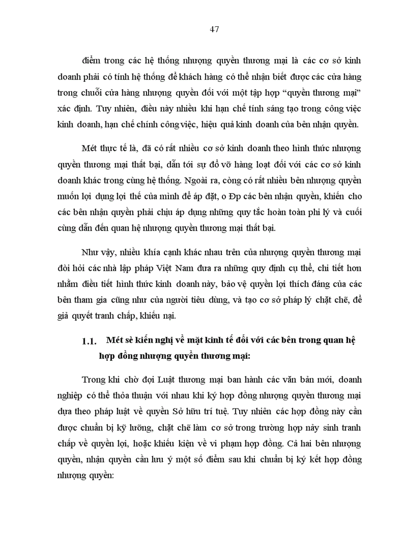 image for page Vấn đề cơ bản về nhượng quyền thương mại và hợp đồng nhượng quyền thương mại