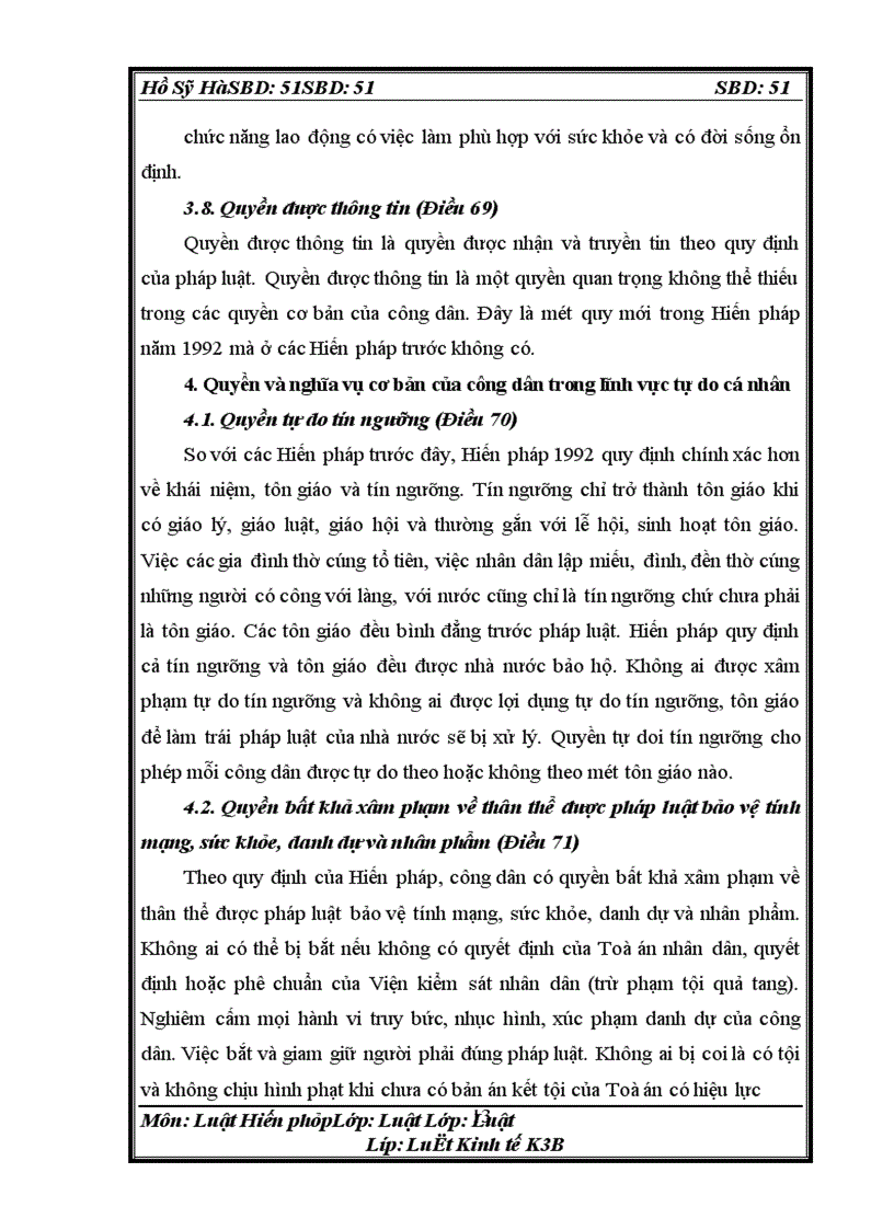 image for page Hệ thống các quyền và nghĩa vụ cơ bản của công dân theo hiếnpháp năm 1992