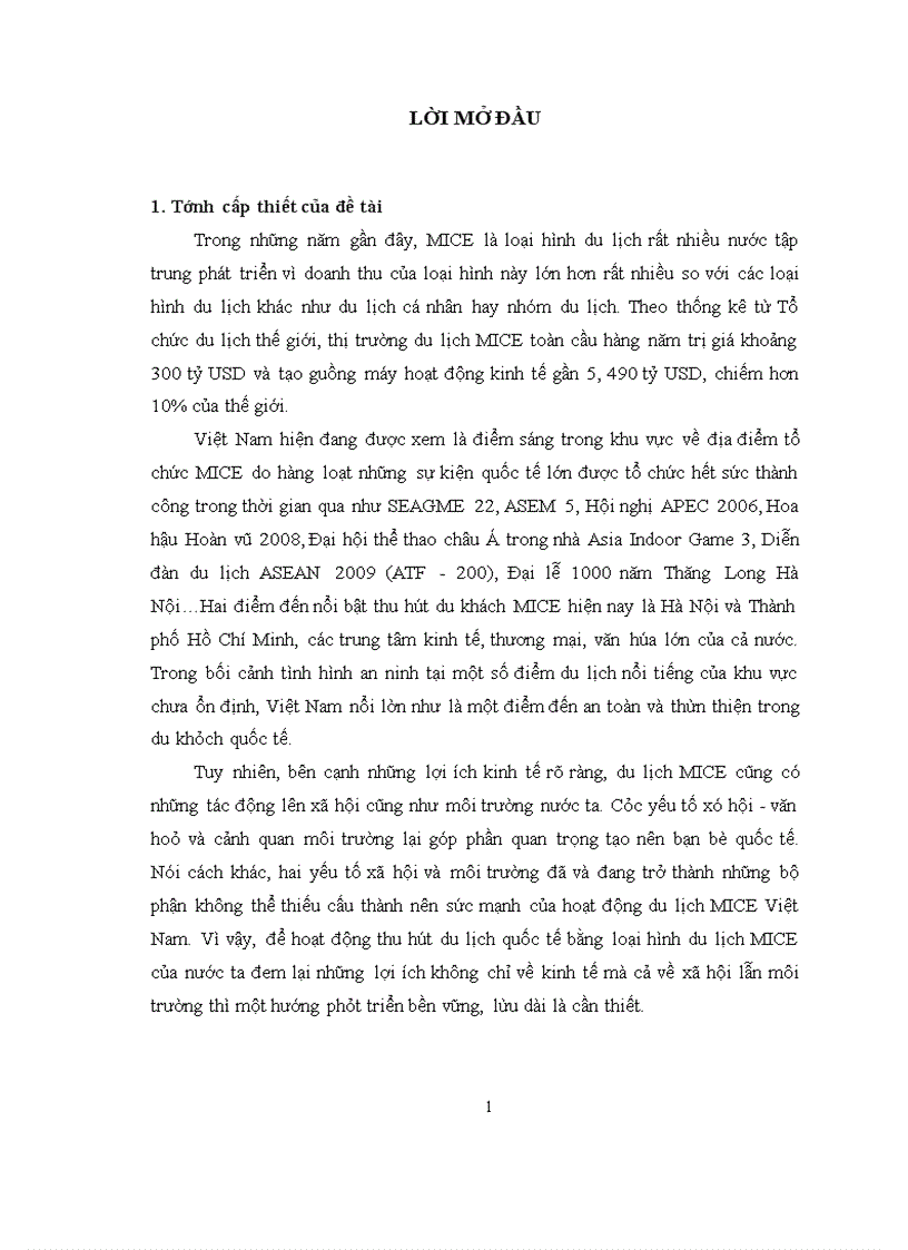 image for page Tăng cường thu hút khách du lịch quốc tế bằng loại hình du lịch MICE ở Việt Nam trong giai đoạn 2010-2015