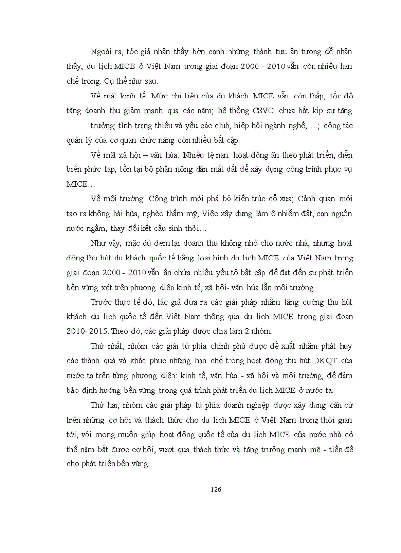 image for page Tăng cường thu hút khách du lịch quốc tế bằng loại hình du lịch MICE ở Việt Nam trong giai đoạn 2010-2015