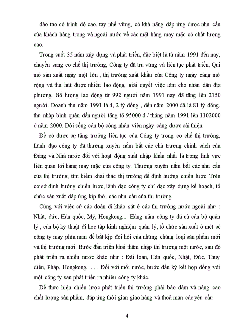 image for page Cơ cấu tổ chức sản xuất ở Công ty may Hưng yên