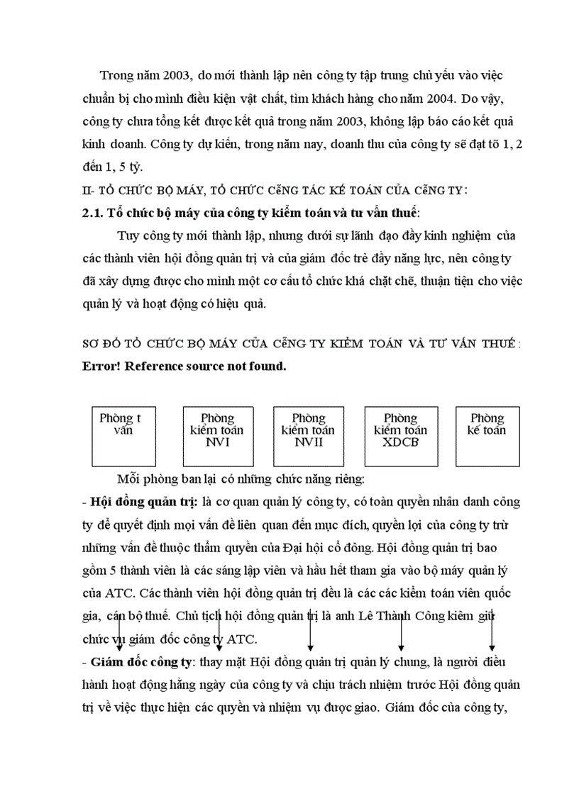 image for page Tổ chức bộ máy, tổ chức công tác kế toán của công ty ATC