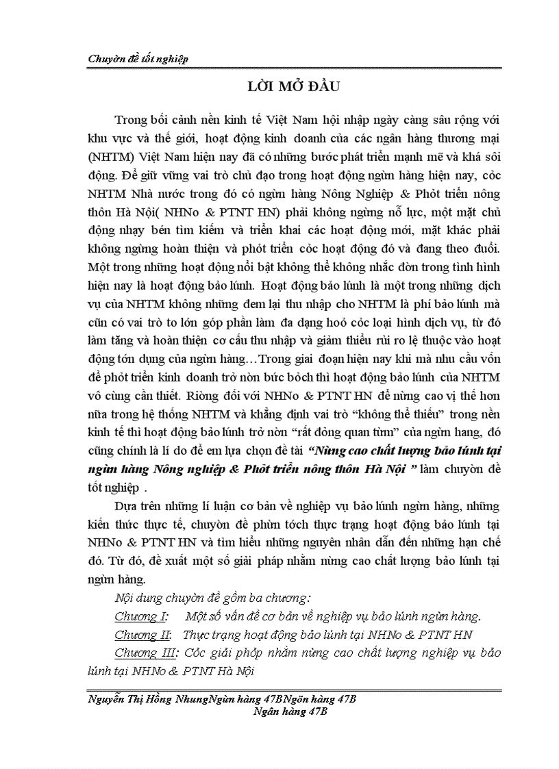 image for page Nâng cao chất lượng bảo lãnh tại ngân hàng Nông nghiệp & Phát triển nông thôn Hà Nội