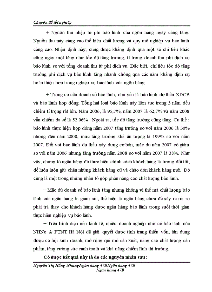 image for page Nâng cao chất lượng bảo lãnh tại ngân hàng Nông nghiệp & Phát triển nông thôn Hà Nội