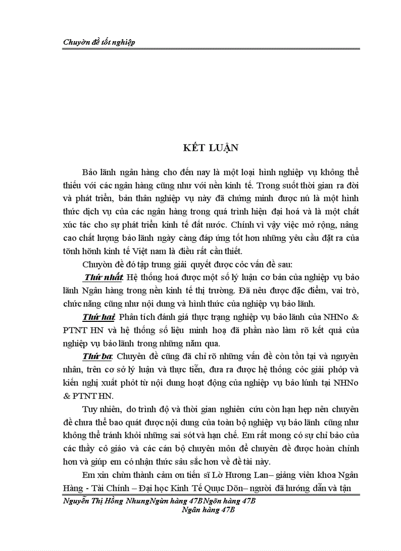 image for page Nâng cao chất lượng bảo lãnh tại ngân hàng Nông nghiệp & Phát triển nông thôn Hà Nội