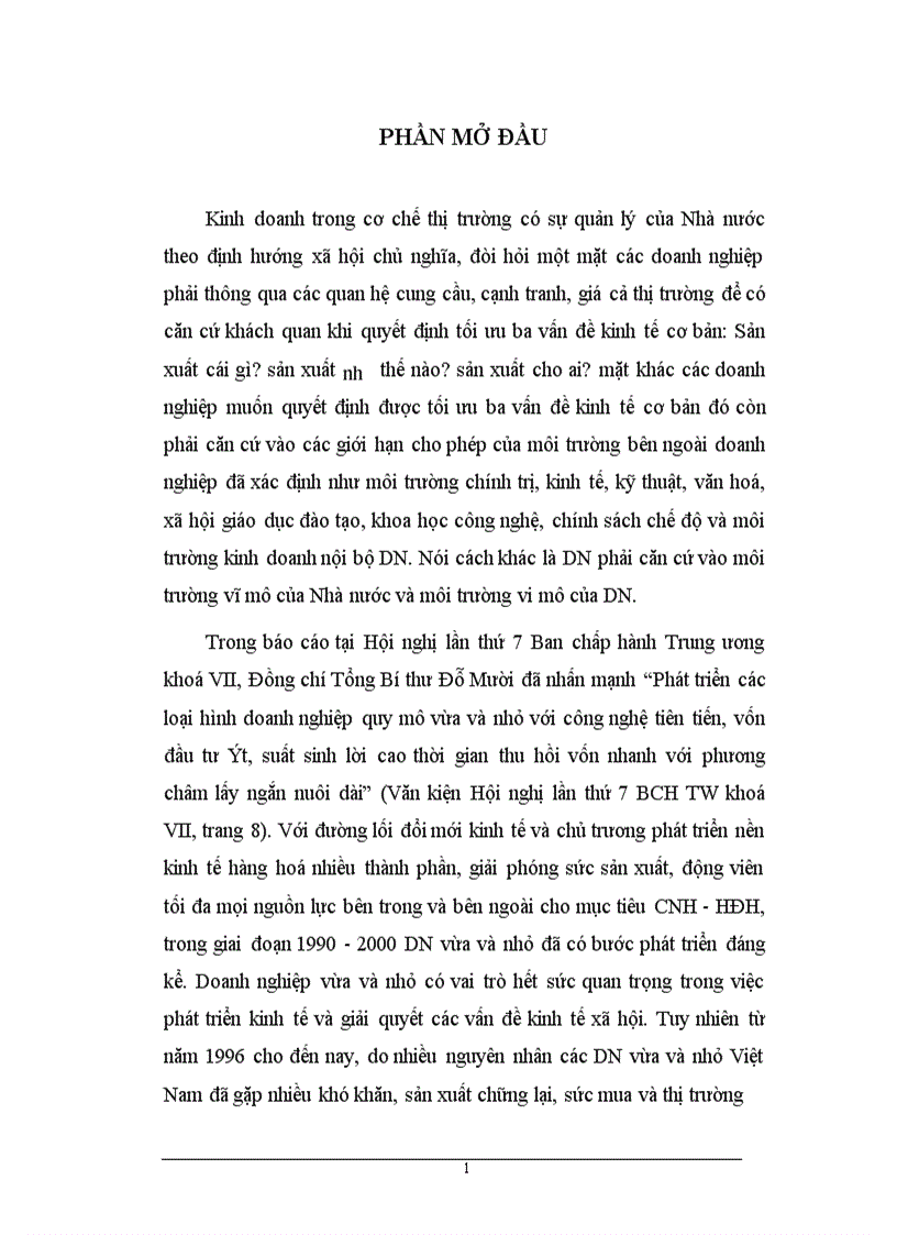 image for page Một số yếu tố thuộc môi trường sản xuất kinh doanh của các doanh nghiệp công nghiệp vừa và nhỏ trên địa bàn TP TN, thực trạng và giải pháp phát triển