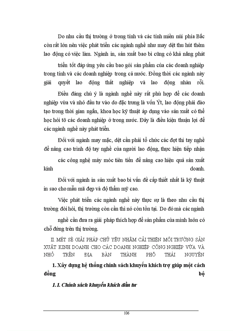 image for page Một số yếu tố thuộc môi trường sản xuất kinh doanh của các doanh nghiệp công nghiệp vừa và nhỏ trên địa bàn TP TN, thực trạng và giải pháp phát triển