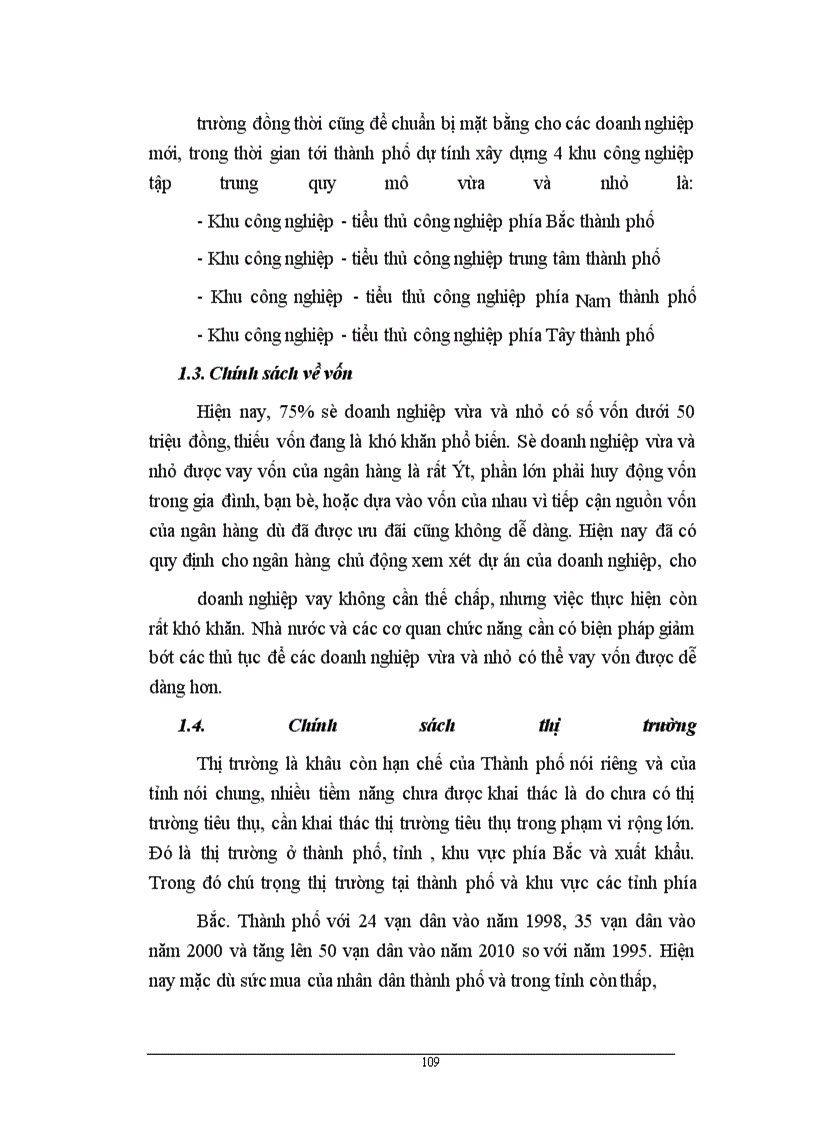 image for page Một số yếu tố thuộc môi trường sản xuất kinh doanh của các doanh nghiệp công nghiệp vừa và nhỏ trên địa bàn TP TN, thực trạng và giải pháp phát triển