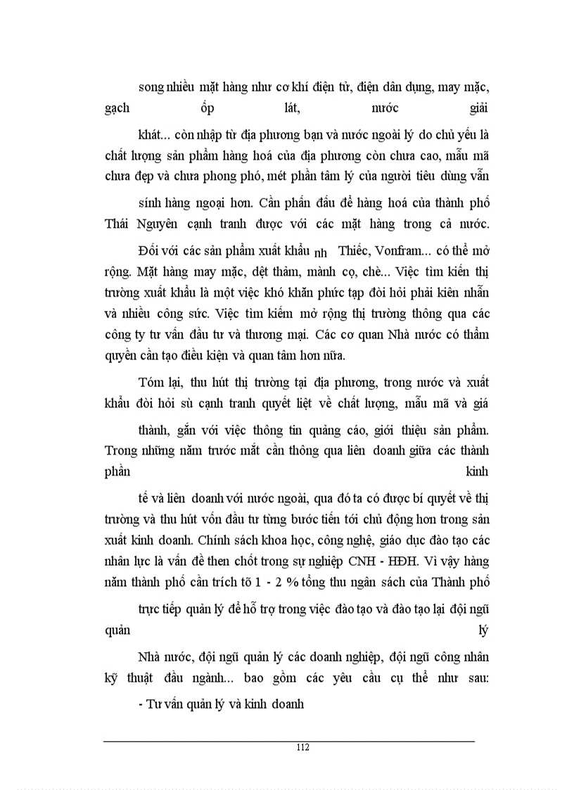 image for page Một số yếu tố thuộc môi trường sản xuất kinh doanh của các doanh nghiệp công nghiệp vừa và nhỏ trên địa bàn TP TN, thực trạng và giải pháp phát triển