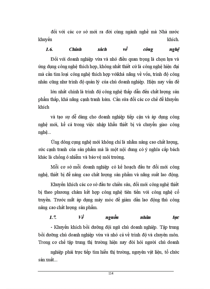 image for page Một số yếu tố thuộc môi trường sản xuất kinh doanh của các doanh nghiệp công nghiệp vừa và nhỏ trên địa bàn TP TN, thực trạng và giải pháp phát triển