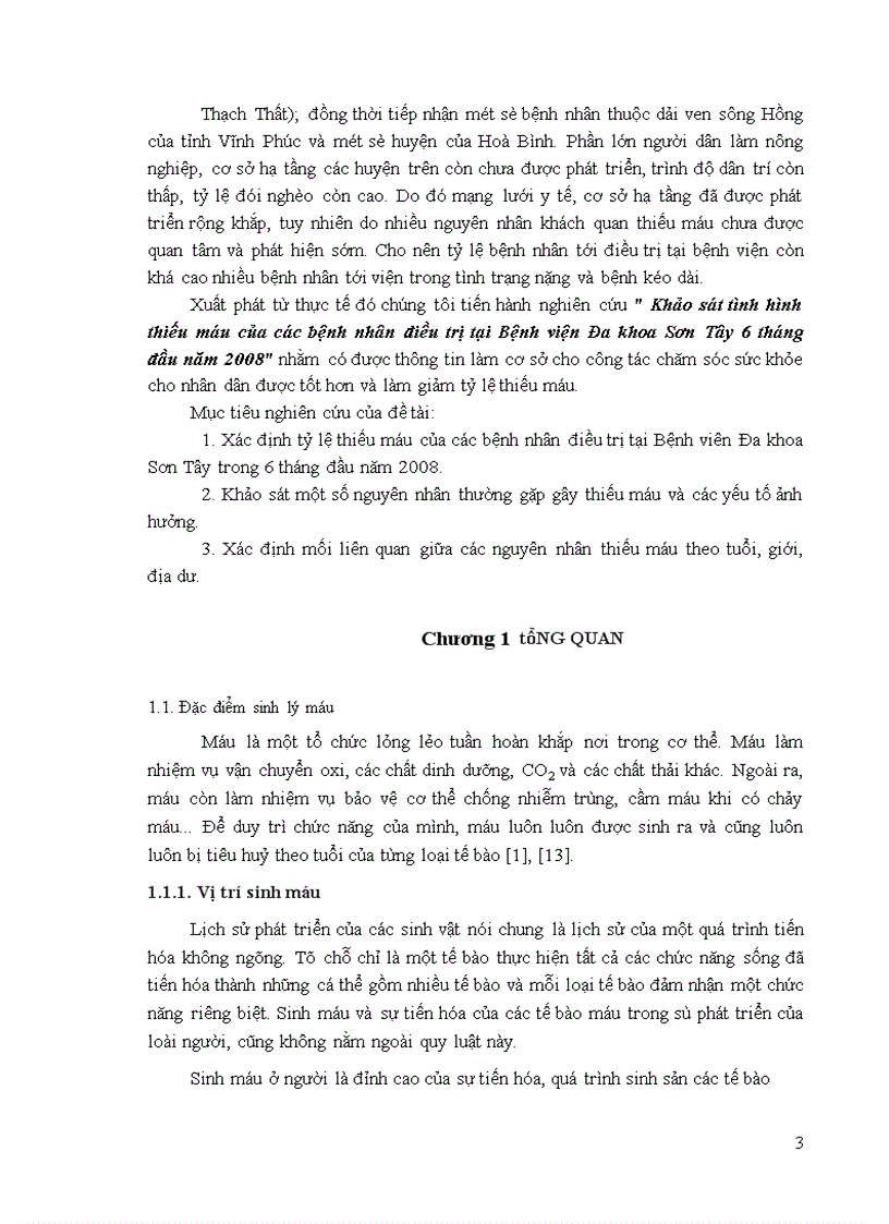 image for page Khảo sát tình hình thiếu máu của các bệnh nhân điều trị tại Bệnh viện Đa khoa Sơn Tây 6 tháng đầu năm 2008