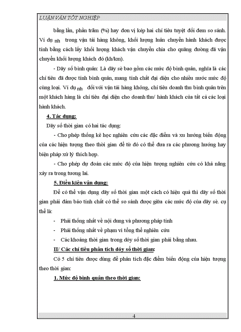 Vận dụng phương pháp dãy số thời gian để dự đoán ngắn hạn lượng hành khách vận tải tại Hãng hàng không Quốc gia Việt Nam