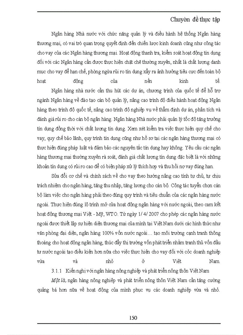 image for page Giải pháp mở rộng hoạt động tín dụng đối với doanh nghiệp vừa và nhỏ tại Chi nhánh ngân hàng nông nghiệp và phát triển nông thôn Nam Hà Nội