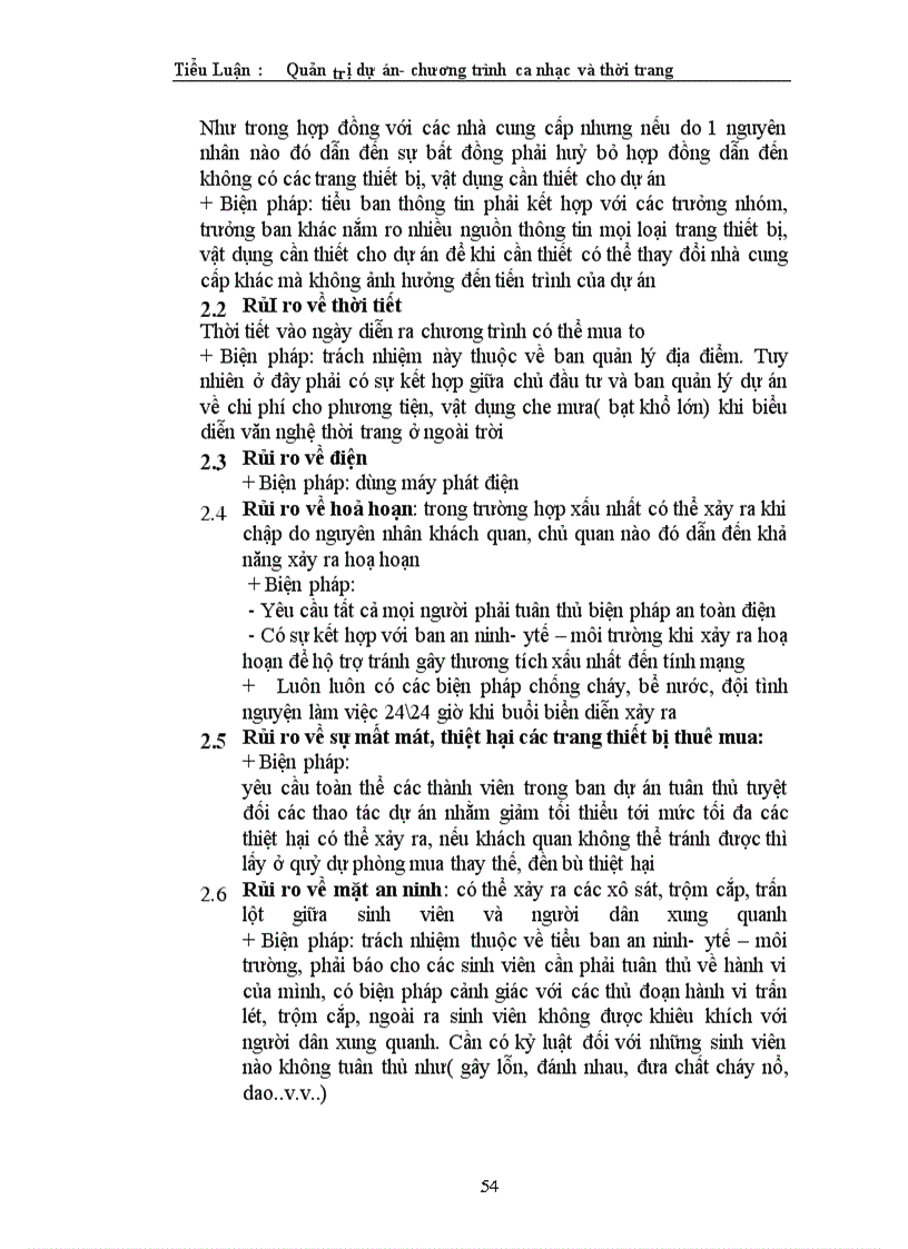 image for page Quản trị dự án- chương trình ca nhạc và thời trang