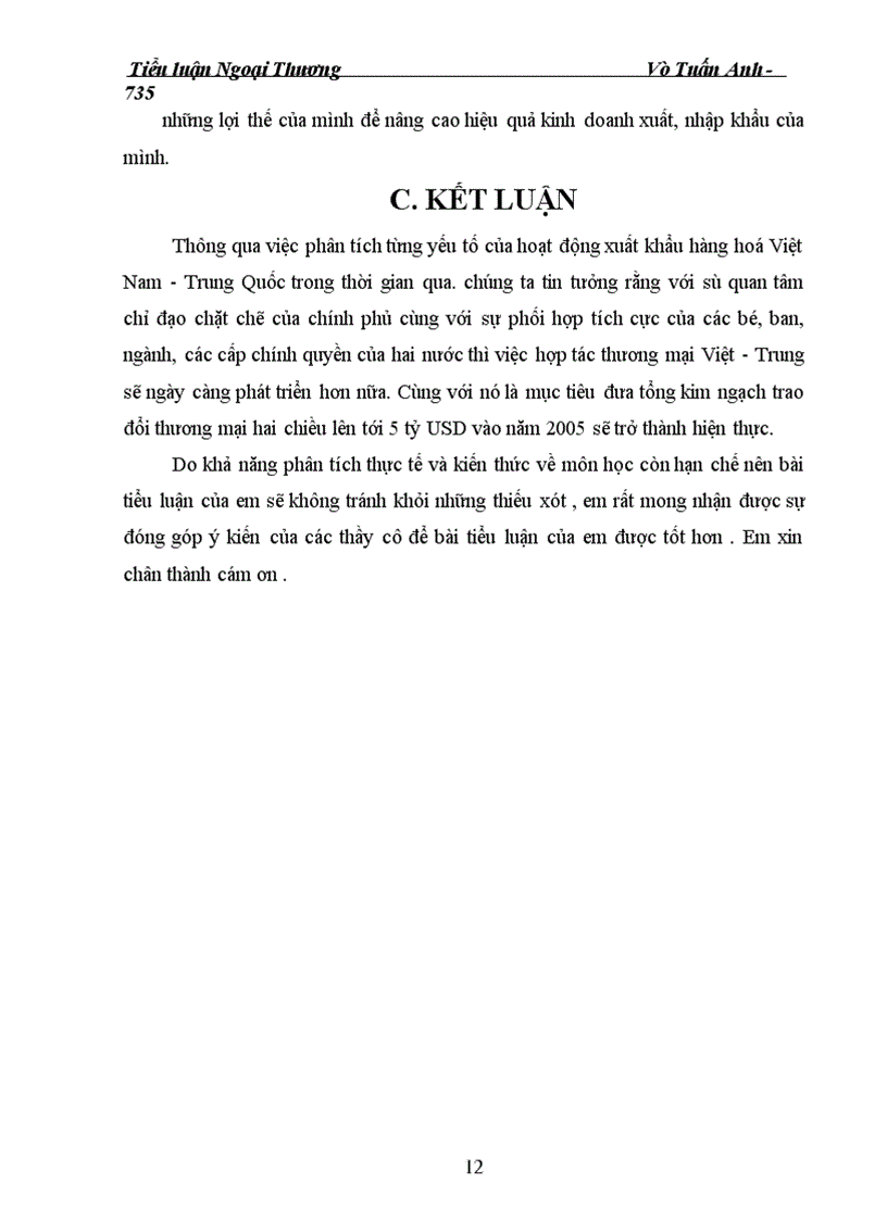 image for page Trung Quốc – thị trường xuất khẩu hàng hoá của Việt Nam, những vấn đề đặt ra và biện pháp phát triển