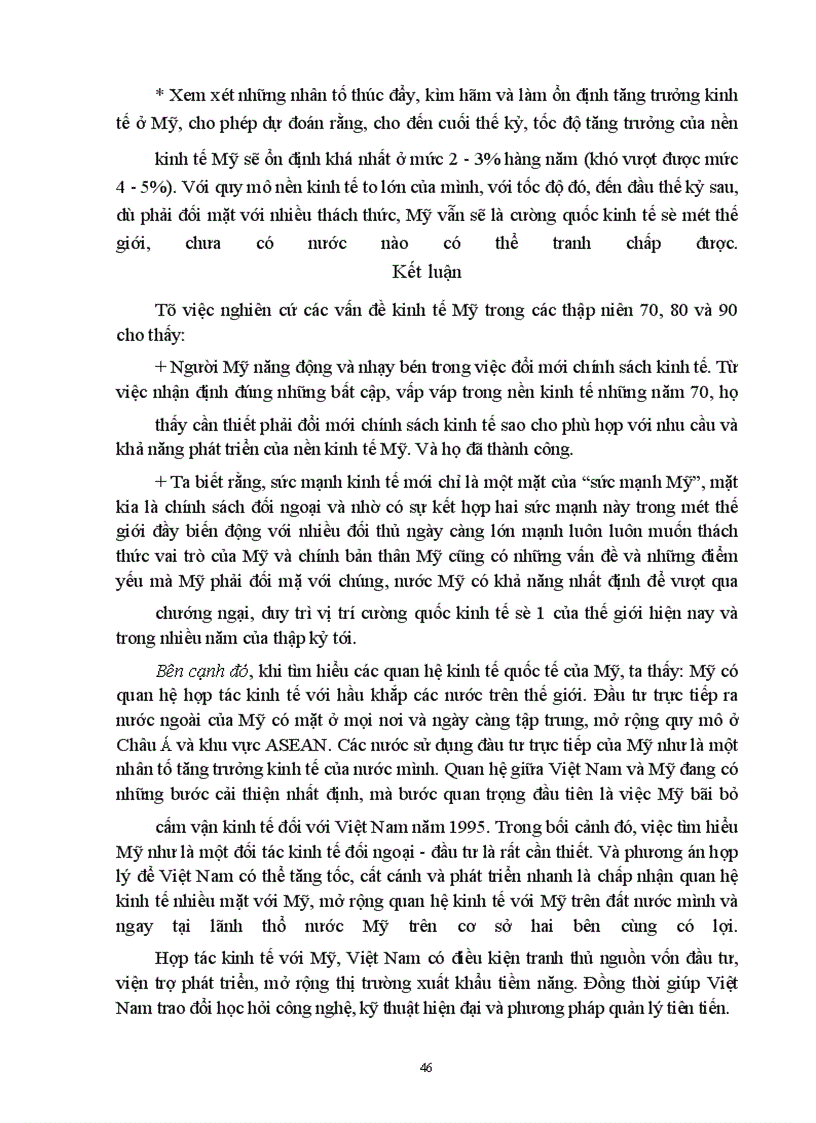 image for page Thực trạng và triển vọng kinh tế của Mỹ