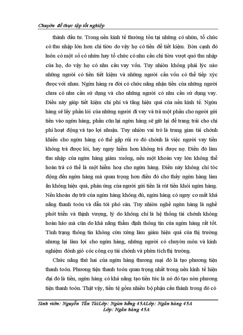 image for page Họat động cho vay theo hạn mức tín dụng tại NHNo&PTNT chi nhánh Thăng Long