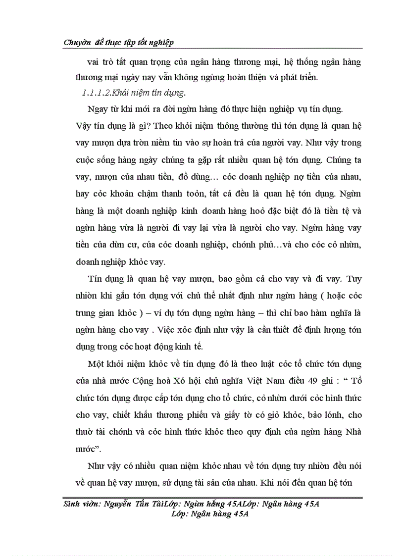 image for page Họat động cho vay theo hạn mức tín dụng tại NHNo&PTNT chi nhánh Thăng Long