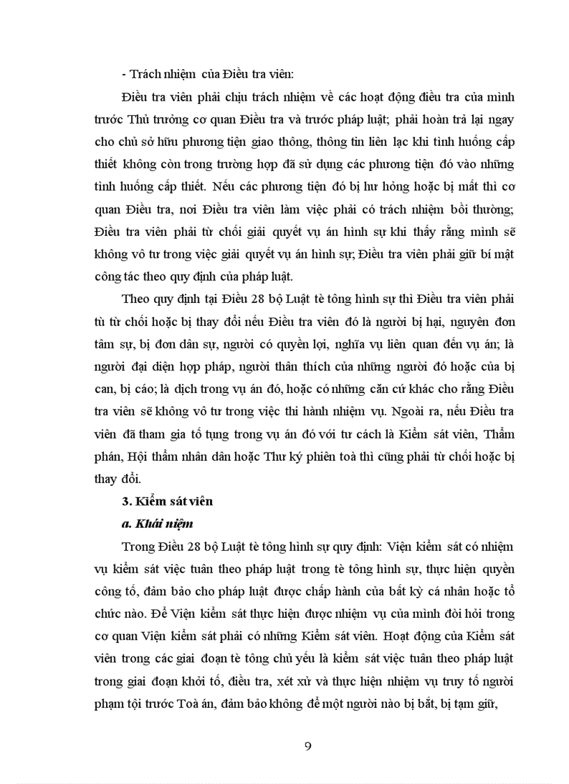 image for page Quyền hạn, trách nhiệm của Thủ trưởng, Phó thủ trưởng cơ quan Điều tra và Điều tra viên