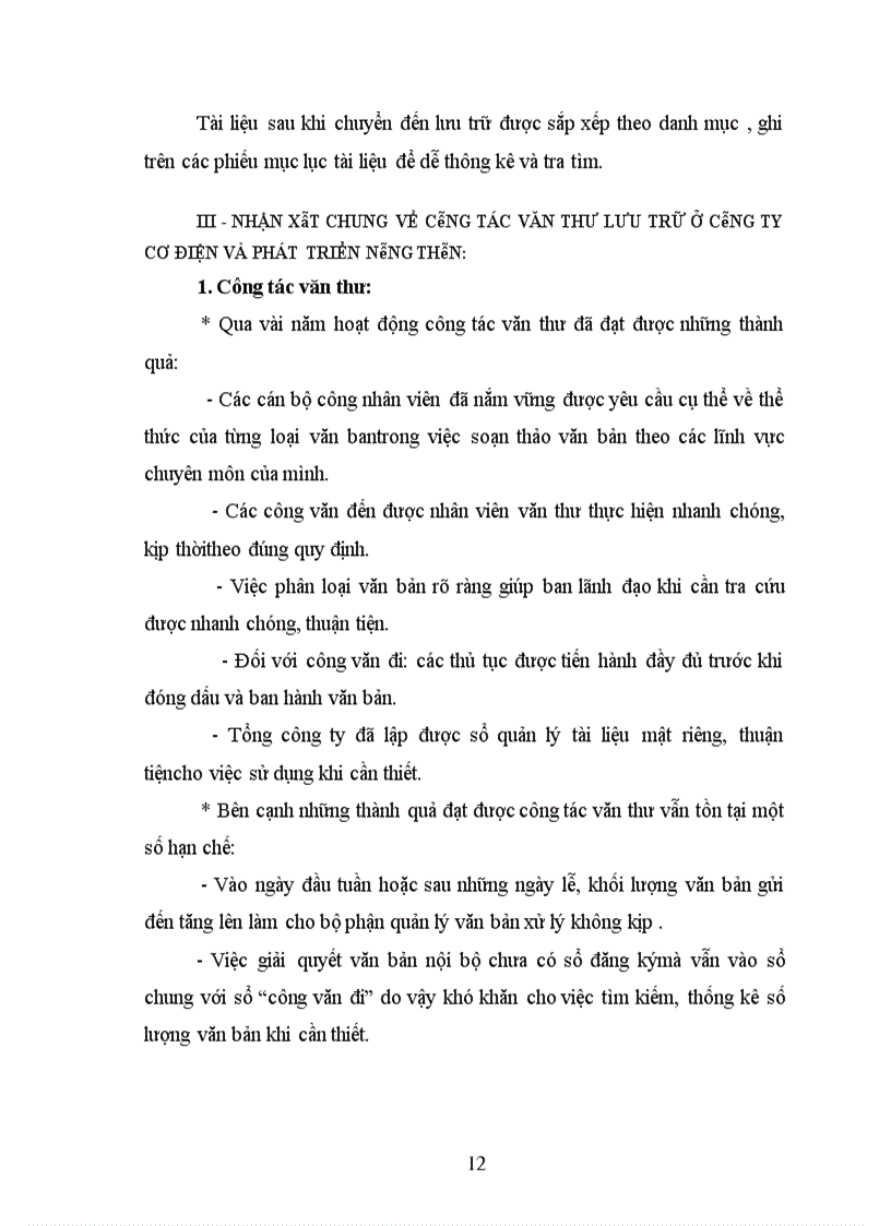 image for page Một số biện pháp nâng cao hiệu quả công tác Văn thư-Lưu trữ trong văn phòng Công ty Cơ điện và phát triển nông thôn