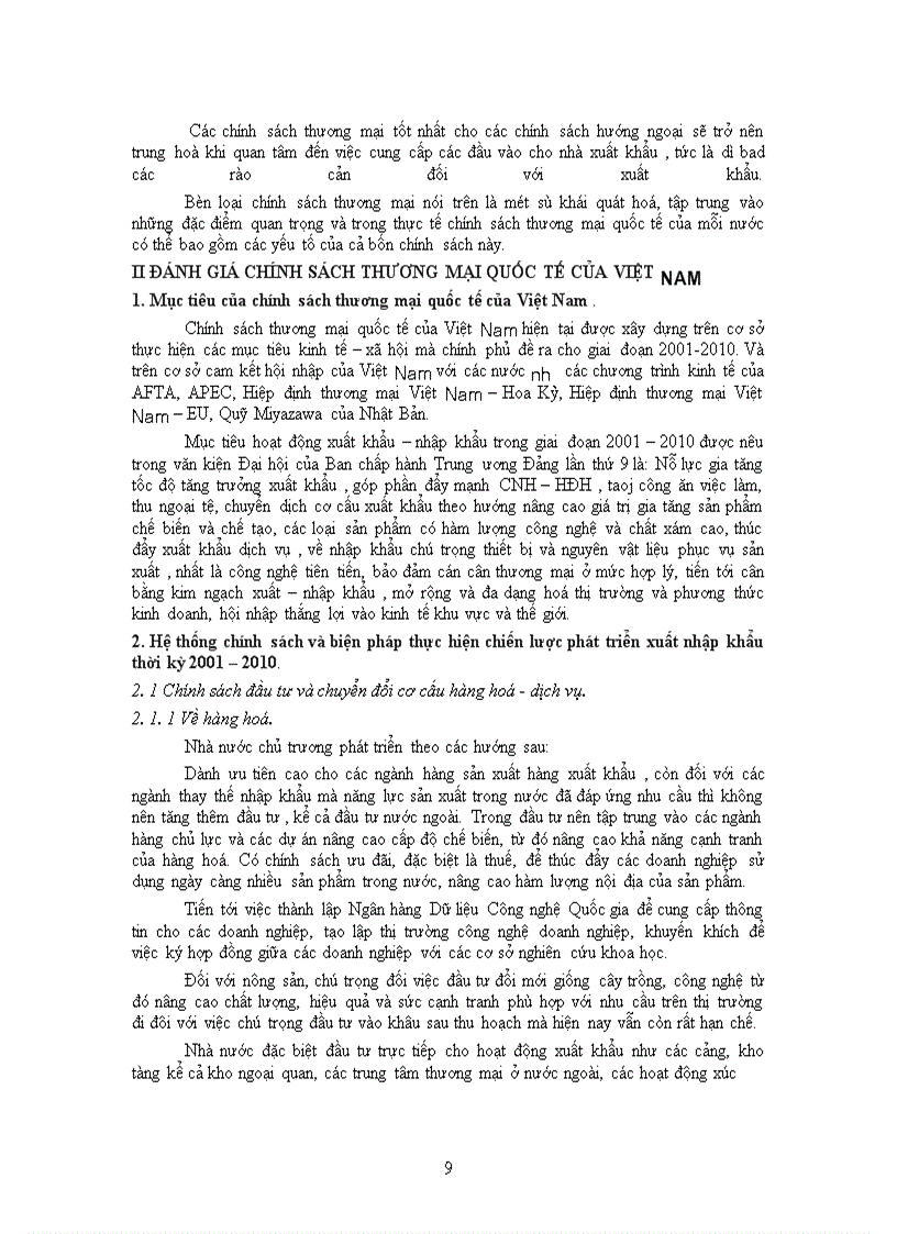 image for page Những nội dung chủ yếu của chính sách thương mại quốc tế . Đánh giá chính sách thương mại quốc tế của Việt Nam. Những đề xuất